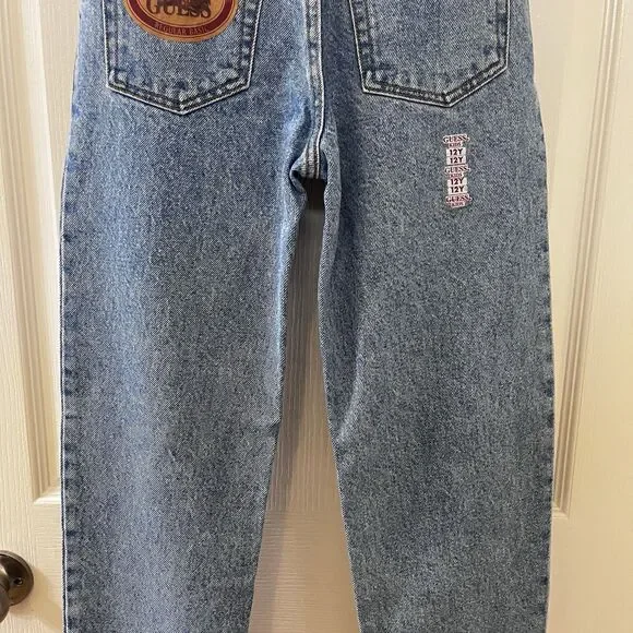 Vintage Guess Kids Jeans High-Rise Straight Leg Girls Size 12